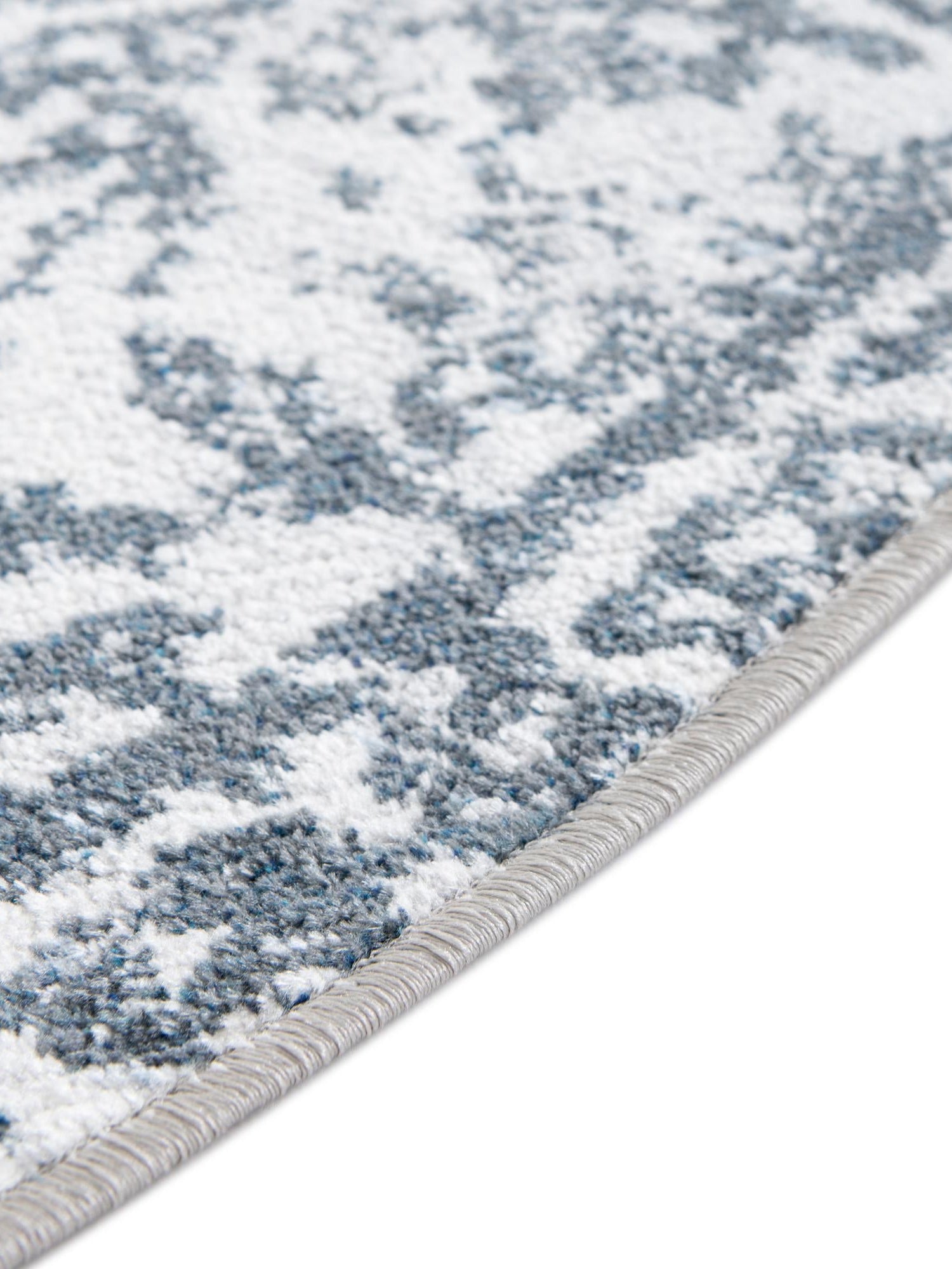 Washable Navy Blue 3' 3 x 3' 3 Kamala Washable Round Area Rug Easy to Clean Stain Resistant & Durable 100% Polyester Spill-Friendly Carpet for Sale at Rug Engine