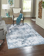 Navy Blue 5' 3 x 8' Kamala Washable Rectangle Rug