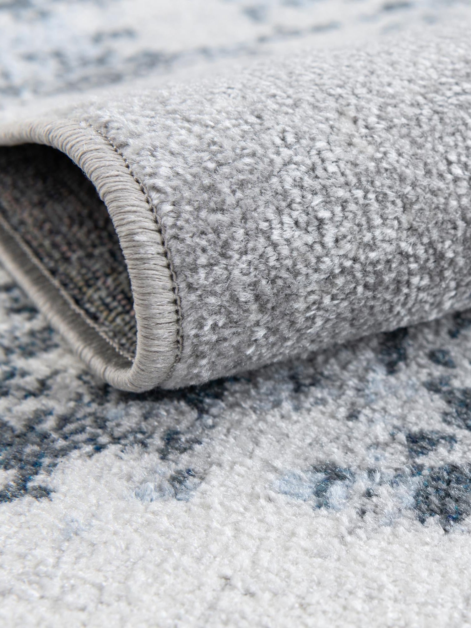 Washable Navy Blue 5' 3 x 8' Kamala Washable Rectangle Area Rug Easy to Clean Stain Resistant & Durable 100% Polyester Spill-Friendly Carpet for Sale at Rug Engine