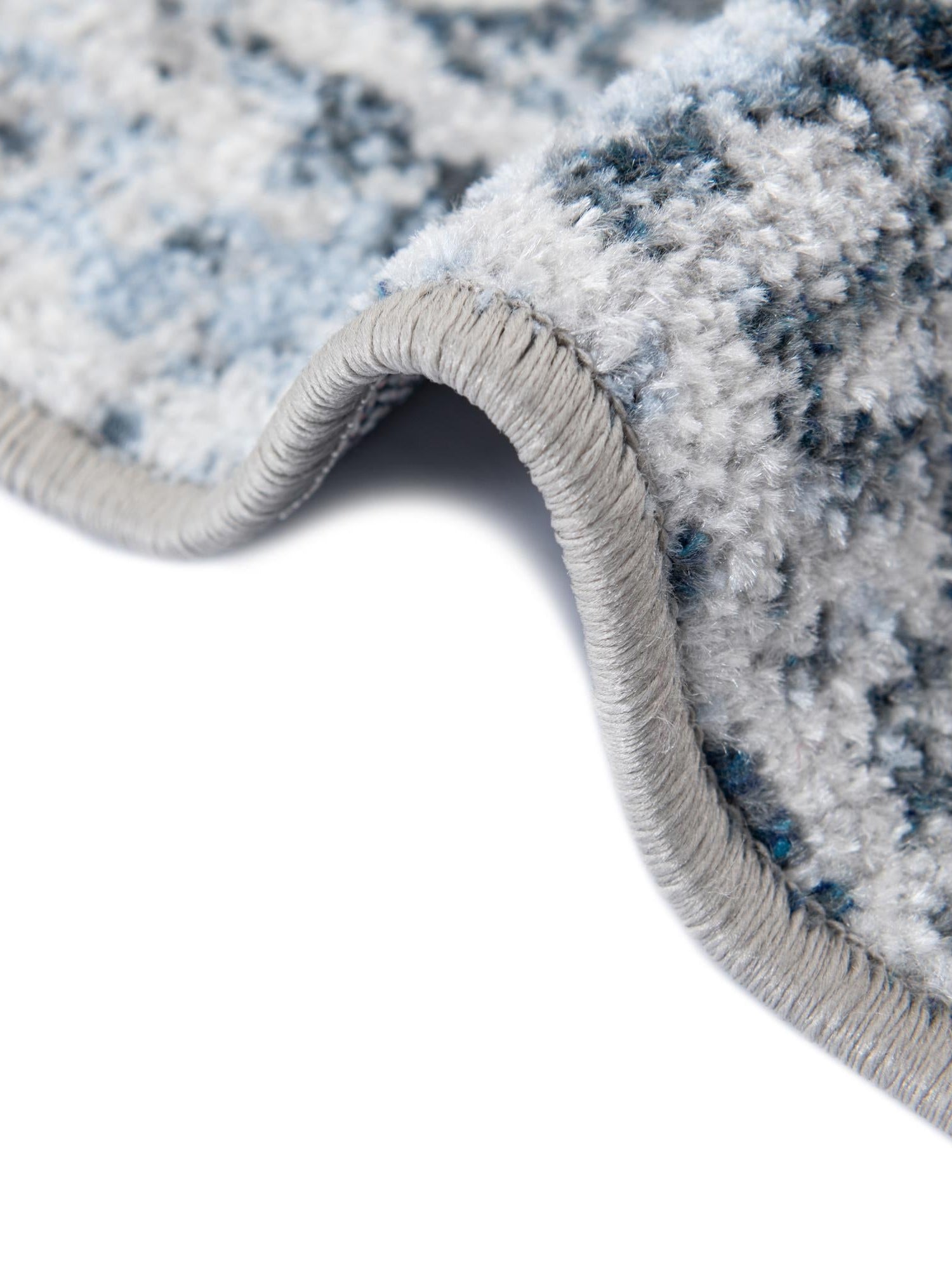 Washable Navy Blue 4' 1 x 6' 1 Kamala Washable Rectangle Area Rug Easy to Clean Stain Resistant & Durable 100% Polyester Spill-Friendly Carpet for Sale at Rug Engine