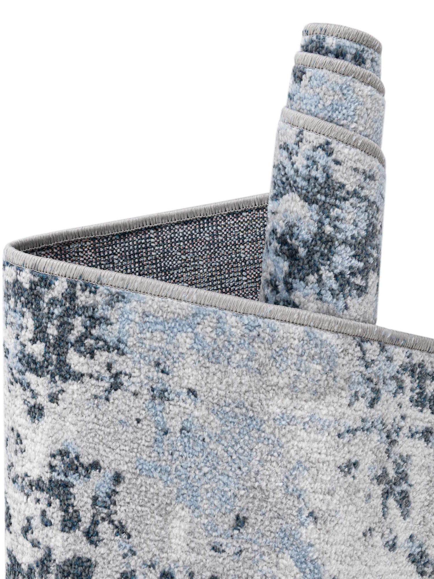 Washable Navy Blue 3' 3 x 5' 3 Kamala Washable Rectangle Area Rug Easy to Clean Stain Resistant & Durable 100% Polyester Spill-Friendly Carpet for Sale at Rug Engine