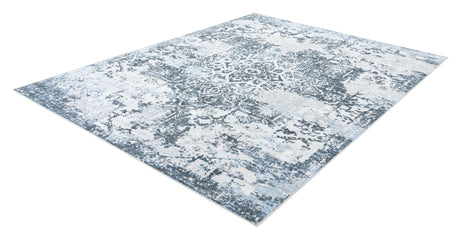 Washable Navy Blue 7' 10 x 10' Kamala Washable Rectangle Area Rug Easy to Clean Stain Resistant & Durable 100% Polyester Spill-Friendly Carpet for Sale at Rug Engine