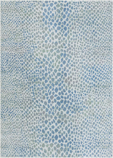Ivory Blue 10' x 14' 1 Kamala Washable Rectangle Rug