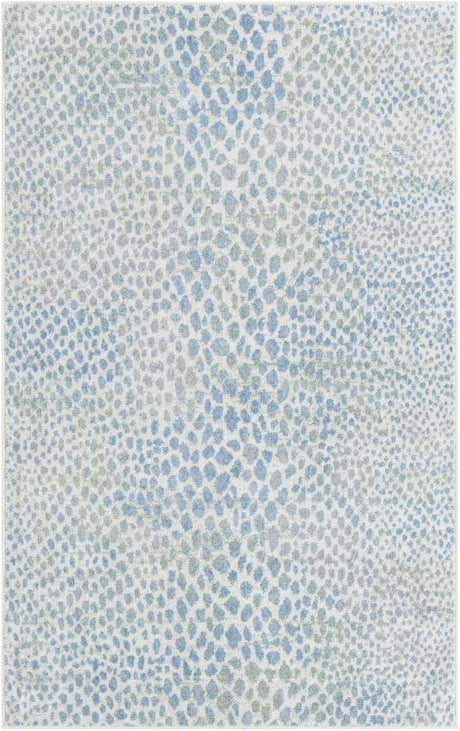 Ivory Blue 4' 1 x 6' 1 Kamala Washable Rectangle Rug