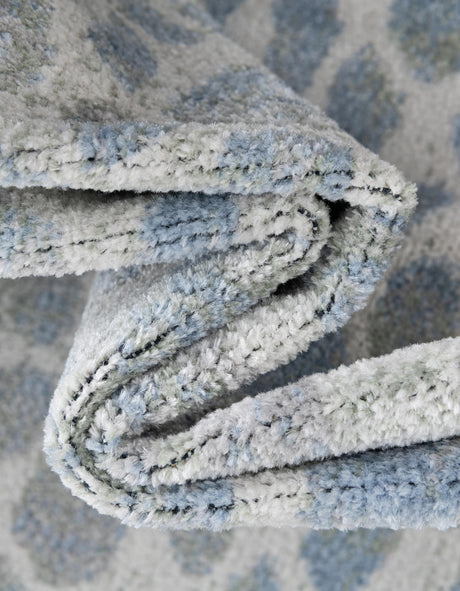 Washable Ivory Blue 5' 3 x 5' 3 Kamala Washable Square Area Rug Easy to Clean Stain Resistant & Durable 100% Polyester Spill-Friendly Carpet for Sale at Rug Engine