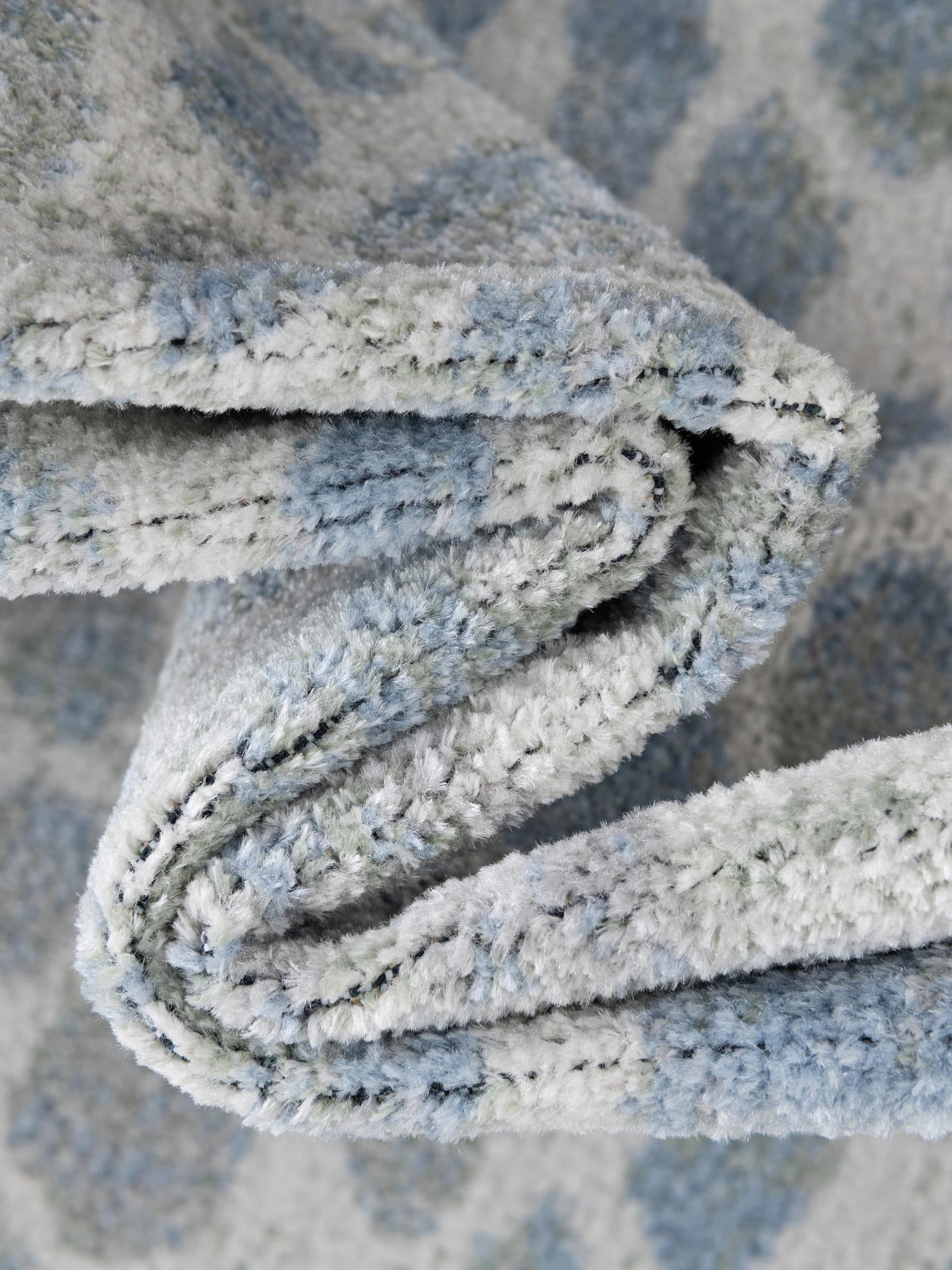 Washable Ivory Blue 2' x 3' 1 Kamala Washable Rectangle Area Rug Easy to Clean Stain Resistant & Durable 100% Polyester Spill-Friendly Carpet for Sale at Rug Engine