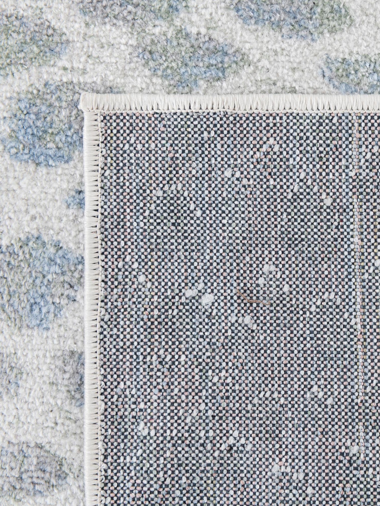 Washable Ivory Blue 7' 10 x 10' Kamala Washable Rectangle Area Rug Easy to Clean Stain Resistant & Durable 100% Polyester Spill-Friendly Carpet for Sale at Rug Engine
