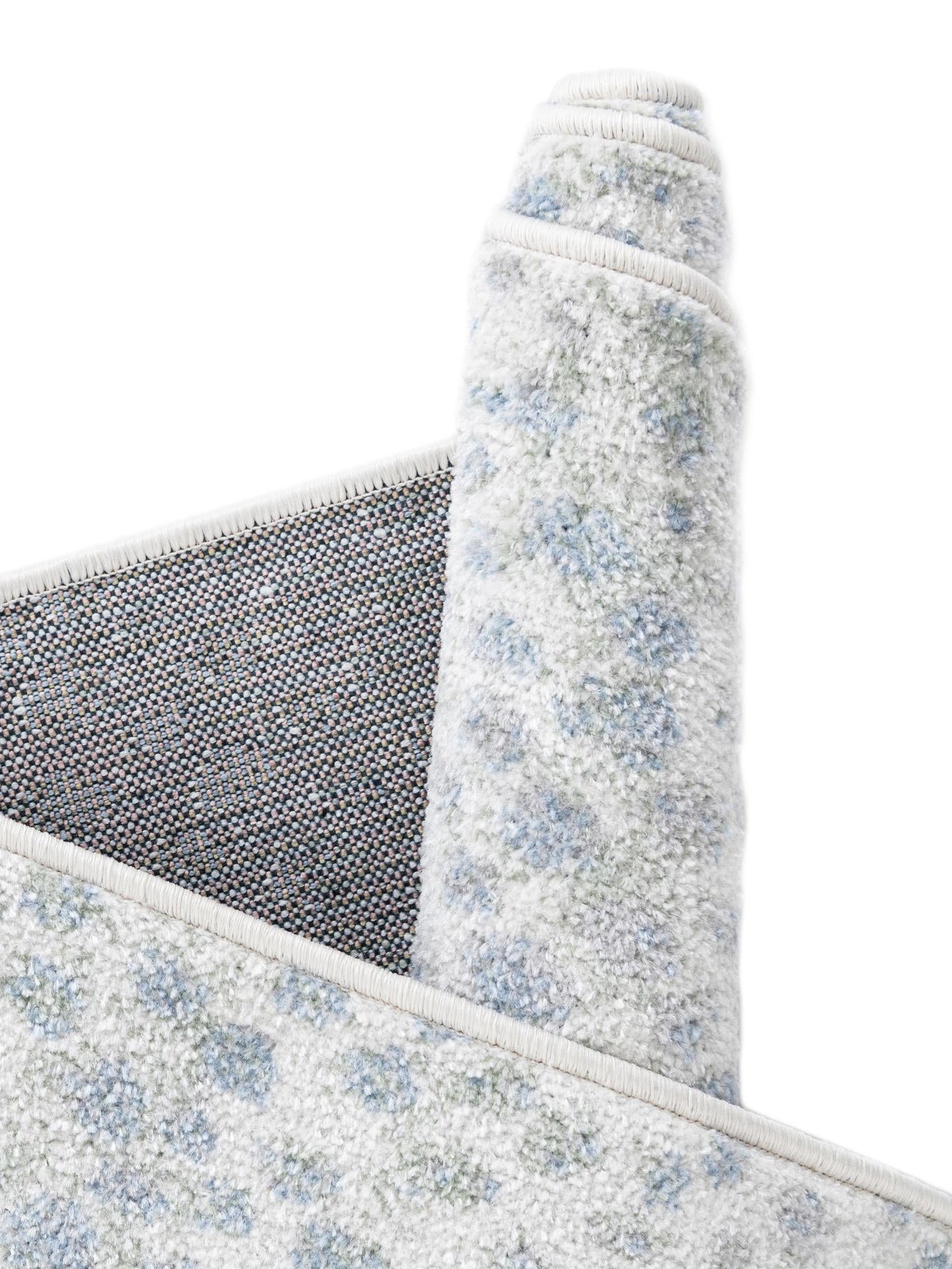 Washable Ivory Blue 5' 3 x 8' Kamala Washable Rectangle Area Rug Easy to Clean Stain Resistant & Durable 100% Polyester Spill-Friendly Carpet for Sale at Rug Engine