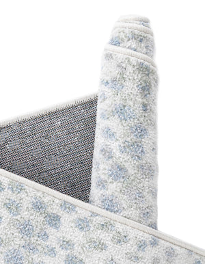 Washable Ivory Blue 5' 3 x 8' Kamala Washable Rectangle Area Rug Easy to Clean Stain Resistant & Durable 100% Polyester Spill-Friendly Carpet for Sale at Rug Engine
