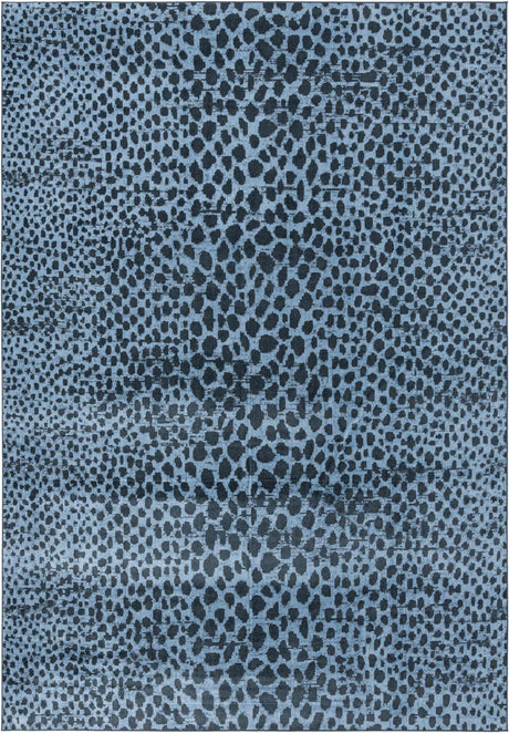 Navy Blue 10' x 14' 1 Kamala Washable Rectangle Rug