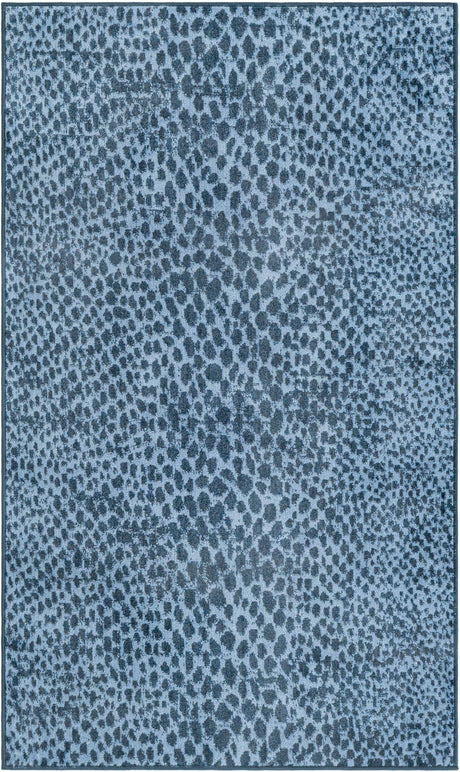 Navy Blue 3' 3 x 5' 3 Kamala Washable Rectangle Rug