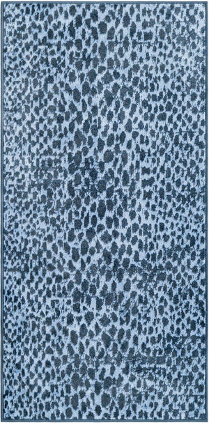 Navy Blue 2' x 4' 1 Kamala Washable Runner Rug