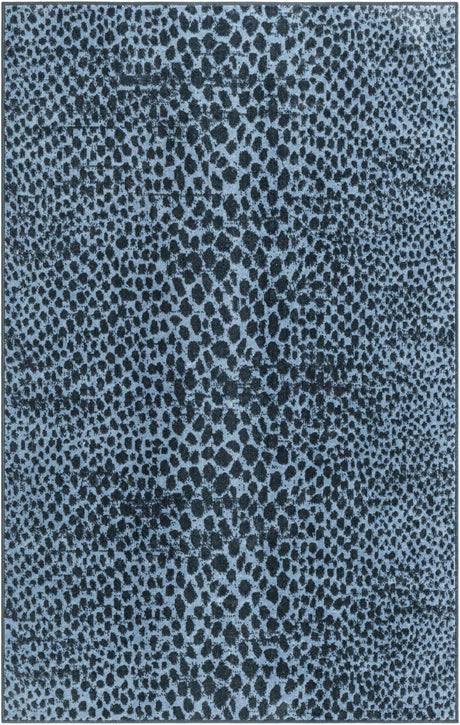 Navy Blue 4' 1 x 6' 1 Kamala Washable Rectangle Rug