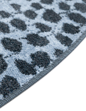 Navy Blue 8' x 8' Kamala Washable Round Rug