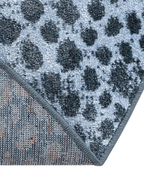 Washable Navy Blue 5' 3 x 5' 3 Kamala Washable Round Area Rug Easy to Clean Stain Resistant & Durable 100% Polyester Spill-Friendly Carpet for Sale at Rug Engine