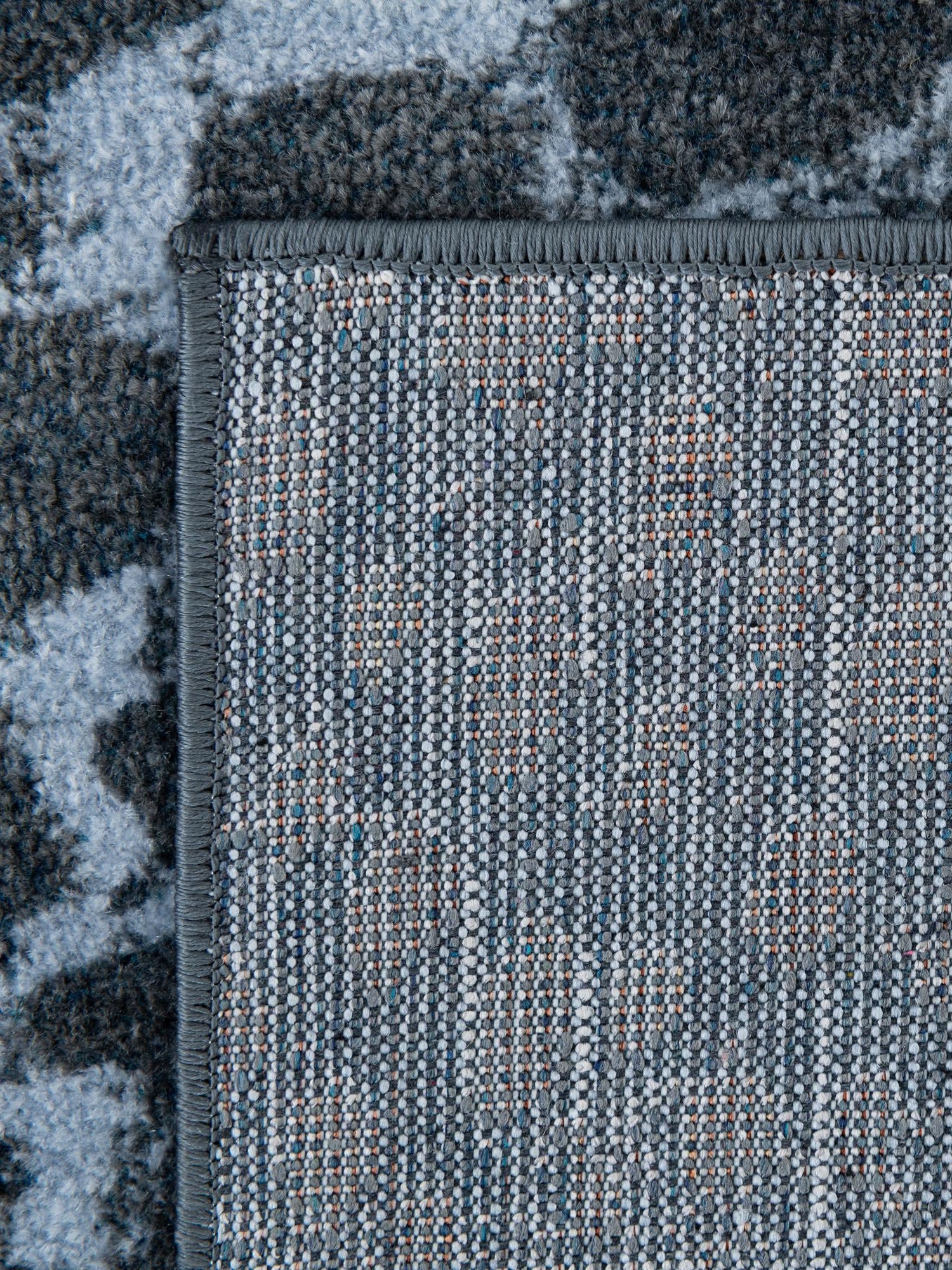 Washable Navy Blue 9' x 12' Kamala Washable Rectangle Area Rug Easy to Clean Stain Resistant & Durable 100% Polyester Spill-Friendly Carpet for Sale at Rug Engine