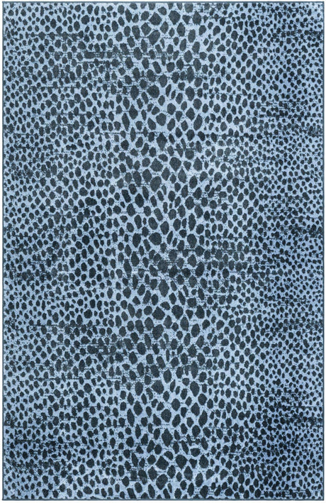 Navy Blue 5' 3 x 8' Kamala Washable Rectangle Rug