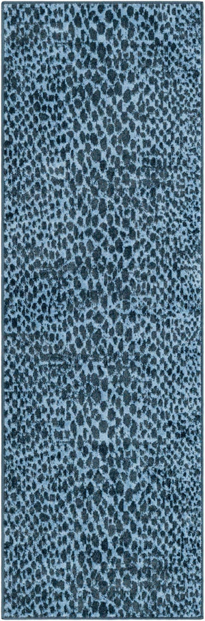 Navy Blue 2' x 6' 1 Kamala Washable Runner Rug