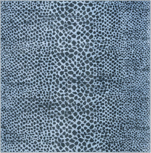 Navy Blue 8' x 8' Kamala Washable Square Rug
