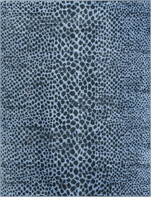 Navy Blue 8' x 10' Kamala Washable Rectangle Rug