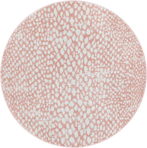 Washable Rose Pink 3' 3 x 3' 3 Kamala Washable Round Area Rug Easy to Clean Stain Resistant & Durable 100% Polyester Spill-Friendly Carpet for Sale at Rug Engine