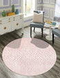 Rose Pink 8' x 8' Kamala Washable Round Rug