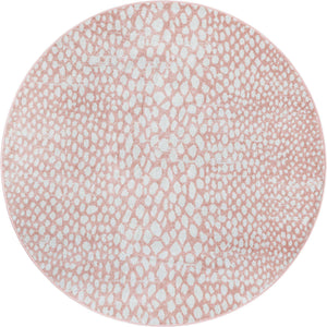 Rose Pink 5' 3 x 5' 3 Kamala Washable Round Rug
