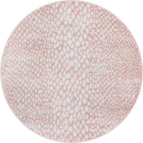 Rose Pink 5' 3 x 5' 3 Kamala Washable Round Rug