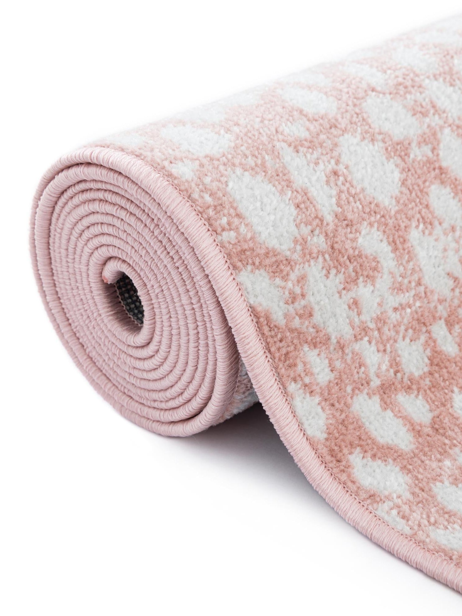 Washable Rose Pink 6' 1 x 9' Kamala Washable Rectangle Area Rug Easy to Clean Stain Resistant & Durable 100% Polyester Spill-Friendly Carpet for Sale at Rug Engine