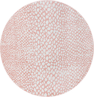 Rose Pink 8' x 8' Kamala Washable Round Rug