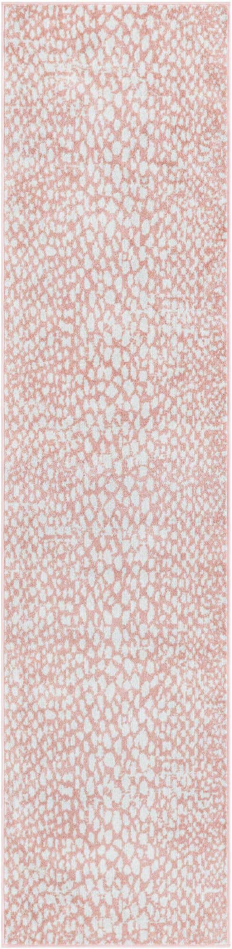 Washable Rose Pink 2' x 8' Kamala Washable Runner Area Rug Easy to Clean Stain Resistant & Durable 100% Polyester Spill-Friendly Carpet for Sale at Rug Engine