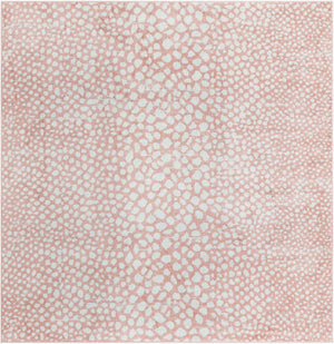 Rose Pink 8' x 8' Kamala Washable Square Rug