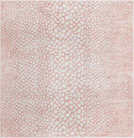 Rose Pink 8' x 8' Kamala Washable Square Rug
