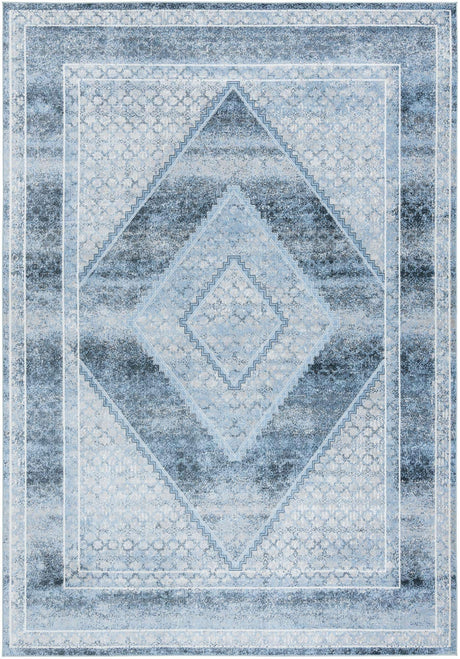 Navy Blue 10' x 14' 1 Kamala Washable Rectangle Rug
