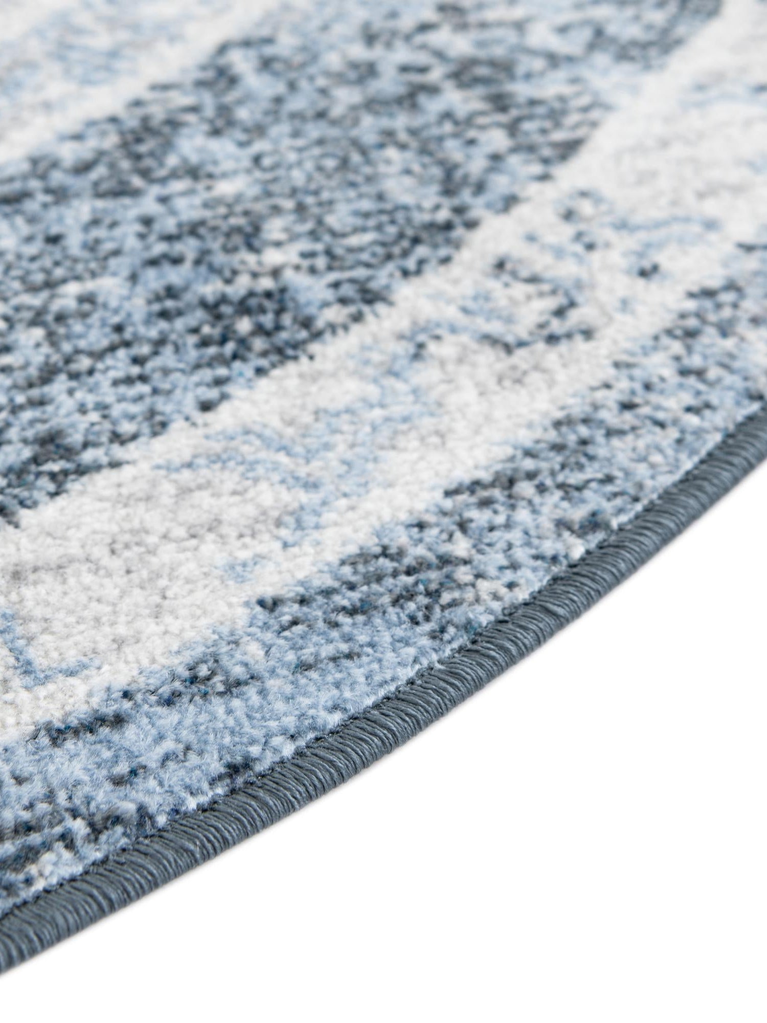 Washable Navy Blue 5' 3 x 5' 3 Kamala Washable Round Area Rug Easy to Clean Stain Resistant & Durable 100% Polyester Spill-Friendly Carpet for Sale at Rug Engine