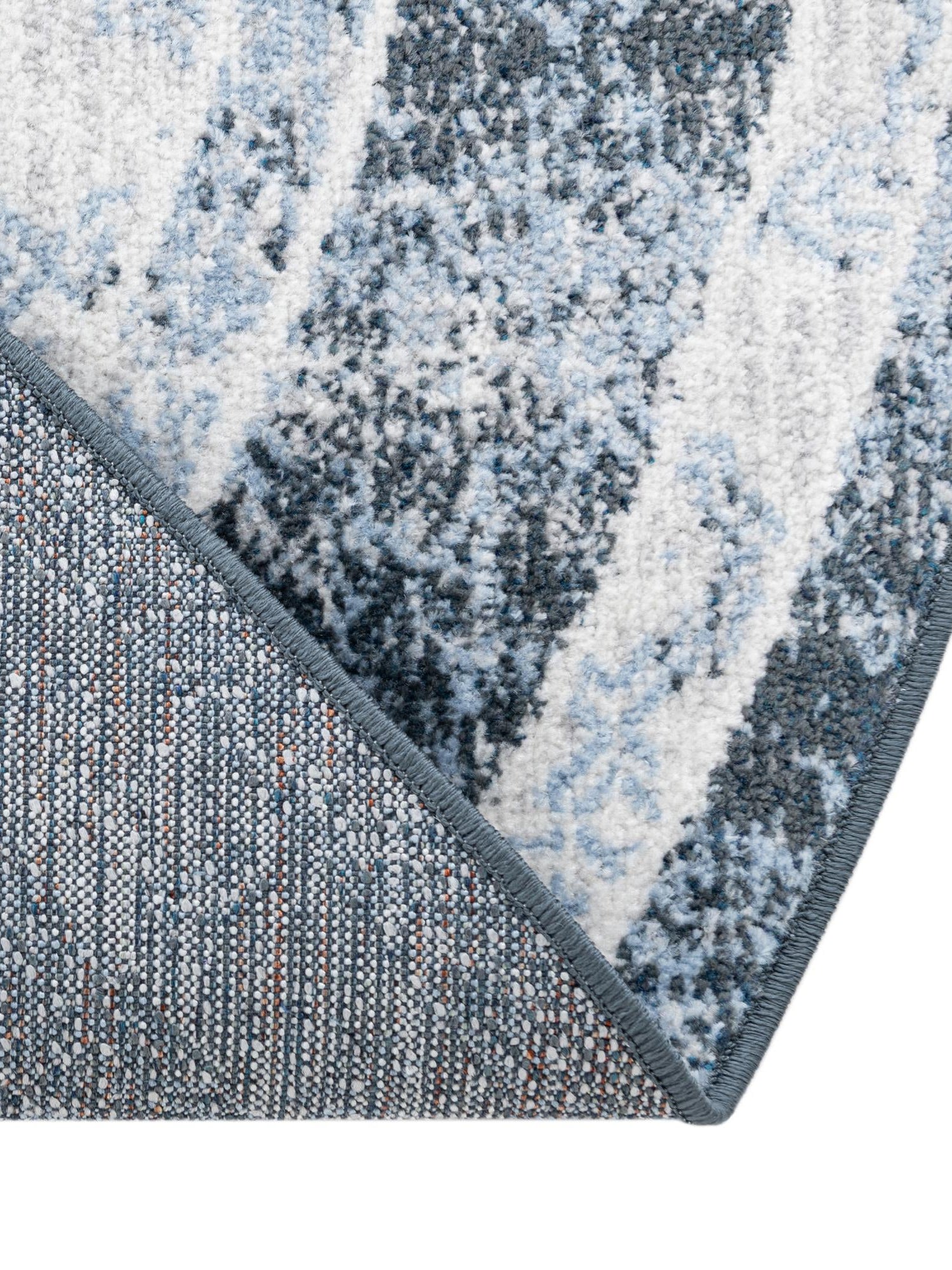 Washable Navy Blue 5' 3 x 5' 3 Kamala Washable Round Area Rug Easy to Clean Stain Resistant & Durable 100% Polyester Spill-Friendly Carpet for Sale at Rug Engine