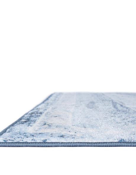 Washable Navy Blue 4' 1 x 6' 1 Kamala Washable Rectangle Area Rug Easy to Clean Stain Resistant & Durable 100% Polyester Spill-Friendly Carpet for Sale at Rug Engine