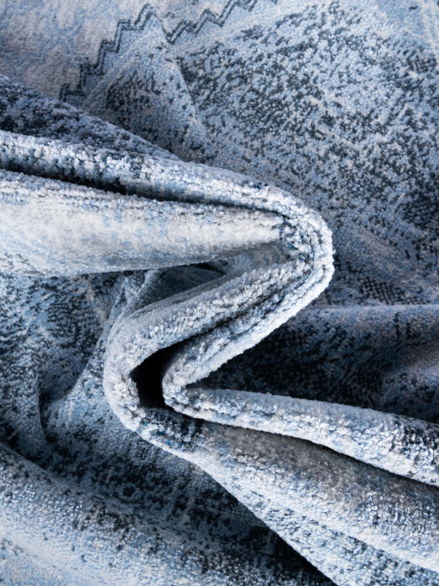 Washable Navy Blue 10' x 14' 1 Kamala Washable Rectangle Area Rug Easy to Clean Stain Resistant & Durable 100% Polyester Spill-Friendly Carpet for Sale at Rug Engine