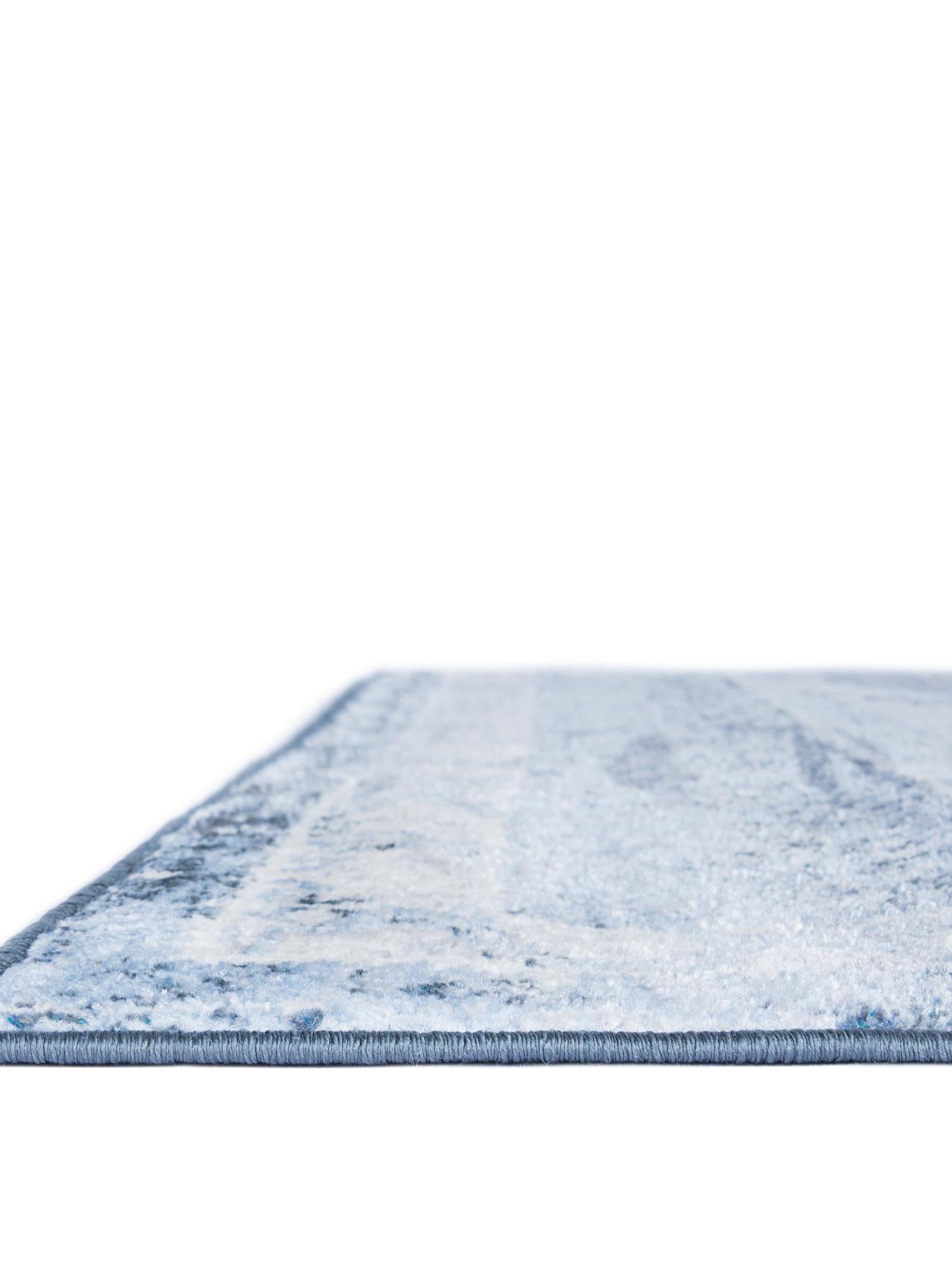 Washable Navy Blue 2' 7 x 12' Kamala Washable Runner Area Rug Easy to Clean Stain Resistant & Durable 100% Polyester Spill-Friendly Carpet for Sale at Rug Engine