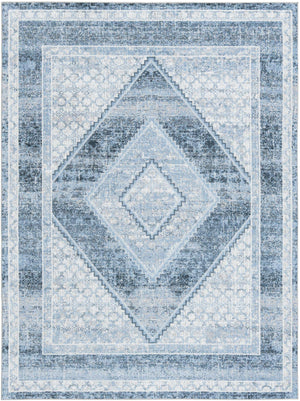 Navy Blue 8' x 10' Kamala Washable Rectangle Rug