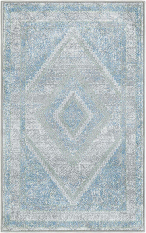 Gray Green 2' x 3' 1 Kamala Washable Rectangle Rug