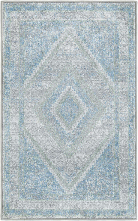 Gray Green 2' x 3' 1 Kamala Washable Rectangle Rug