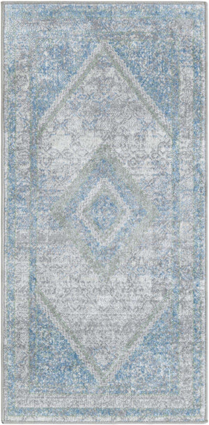 Gray Green 2' x 4' 1 Kamala Washable Runner Rug