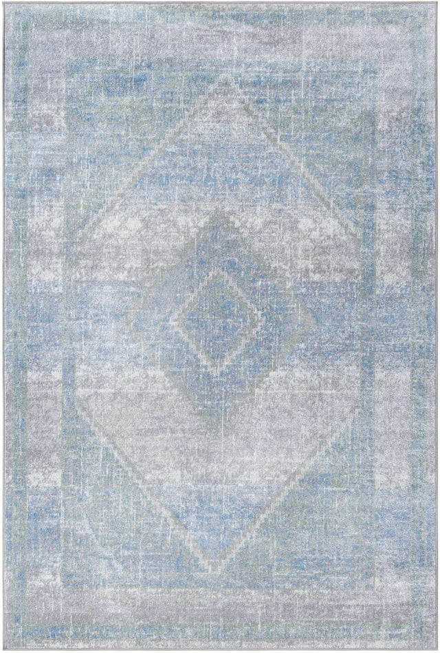 Gray Green 4' 1 x 6' 1 Kamala Washable Rectangle Rug
