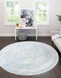 Gray Green 3' 3 x 3' 3 Kamala Washable Round Rug
