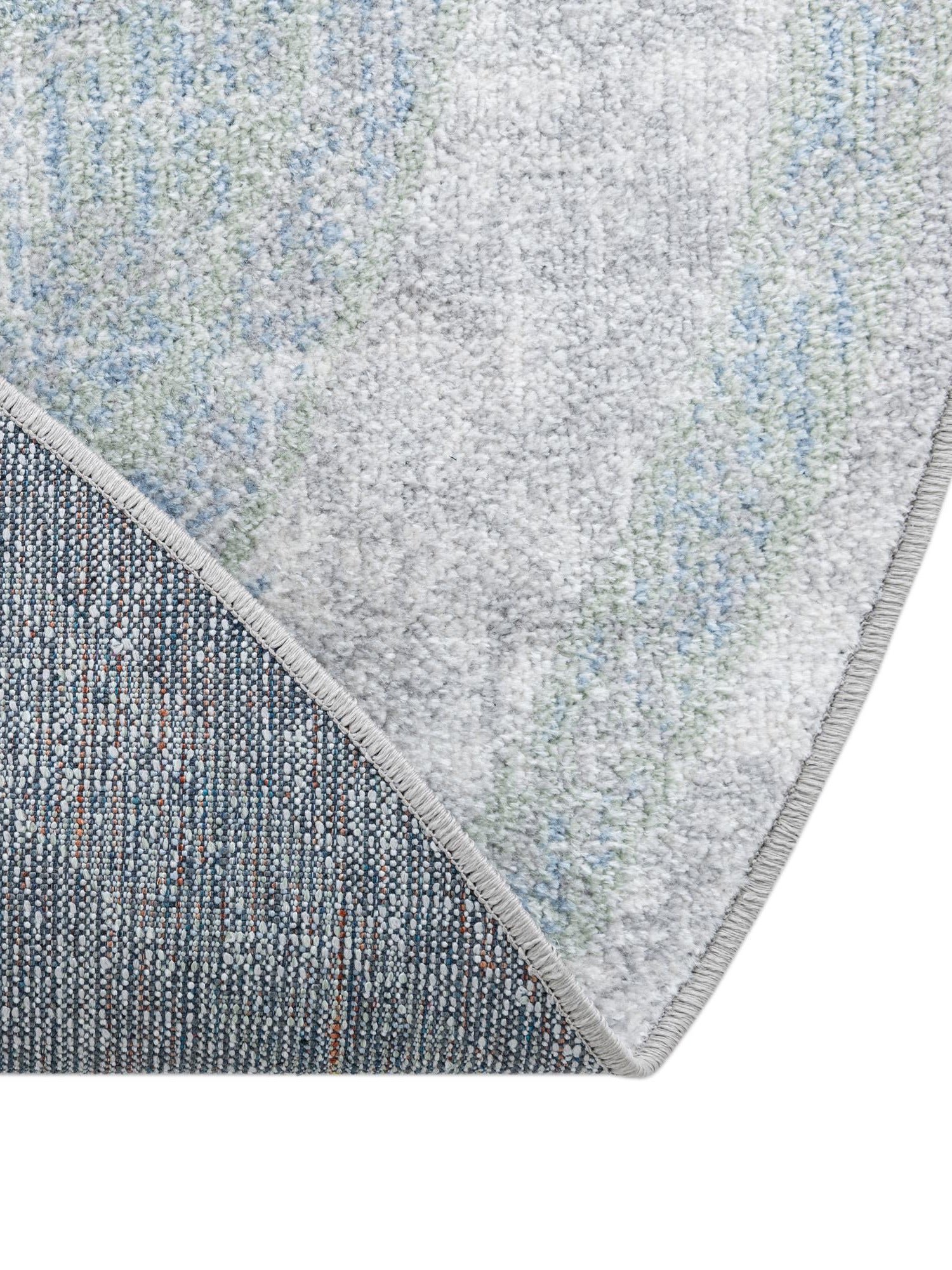 Washable Gray Green 5' 3 x 5' 3 Kamala Washable Round Area Rug Easy to Clean Stain Resistant & Durable 100% Polyester Spill-Friendly Carpet for Sale at Rug Engine