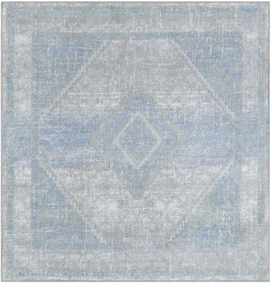 Gray Green 5' 3 x 5' 3 Kamala Washable Square Rug