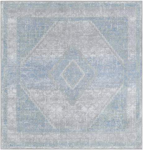 Gray Green 5' 3 x 5' 3 Kamala Washable Square Rug