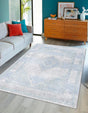 Gray Green 5' 3 x 8' Kamala Washable Rectangle Rug