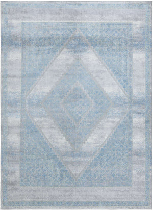 Gray Green 9' x 12' Kamala Washable Rectangle Rug